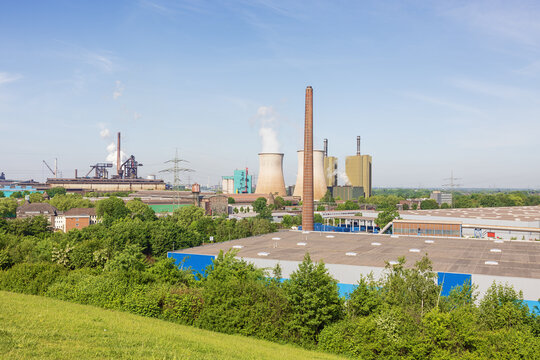Industrial landscape near Duisburg in the Ruhr area