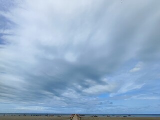 jetty cloud over sea