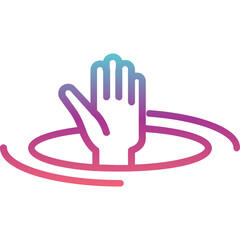 Obraz premium Drowning Icon