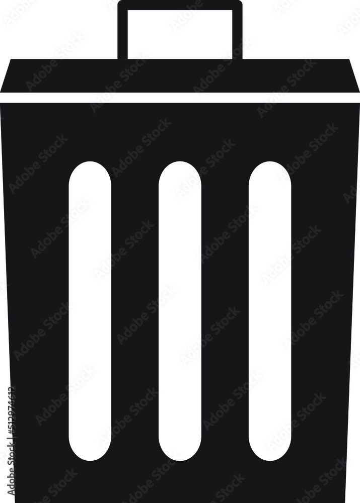 Poster delete icon vector, trash can, bin, garbage sign isolated on white background. trendy style for grap