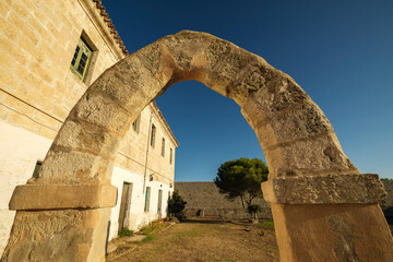 isla del Lazareto, Illa del Llatzeret, interior del puerto de Mahón, Menorca, balearic islands,...