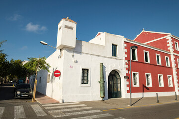 Fototapeta na wymiar Museo Militar de Menorca, antiguo cuartel de Cala Corb, plaza central de Es Castell, construido por los británicos en 1771, Menorca, balearic islands, Spain