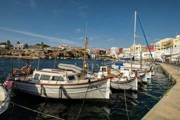 Fototapeta premium Cales Fonts , Es Castell, puerto de Mahón, Menorca, balearic islands, Spain