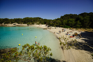 Obraz premium Cala Turqueta, Ciutadella, Menorca, Islas Baleares, españa, europa.