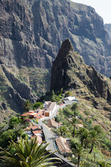 Fototapeta na wymiar masca mountain village Tenerife Canary islands