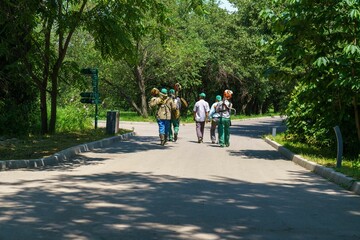 workers in the park
