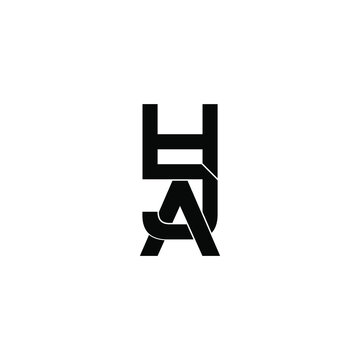 hja letter original monogram logo design
