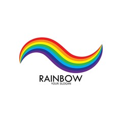 Rainbow vector icon illustration