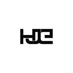 hje letter original monogram logo design