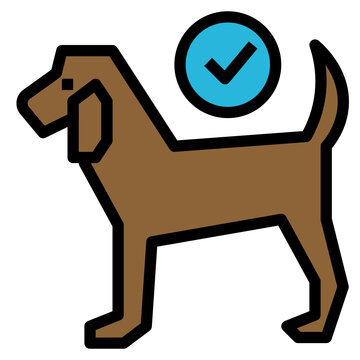 Pet Allowance Outline Filled Color Icon