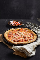 Sausage and Crab Stick Pizza..