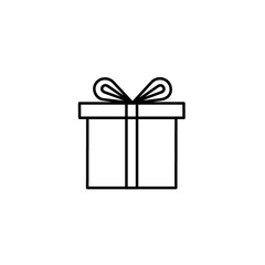 Present line vector icon for website or app and logo on white background