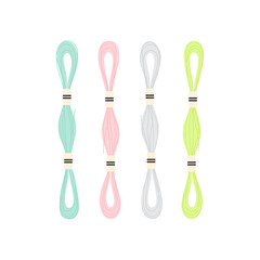 set of colored thread, tool for needlework