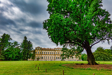 Obraz premium Panorama on the Royal Villa of Monza from the royal gardens