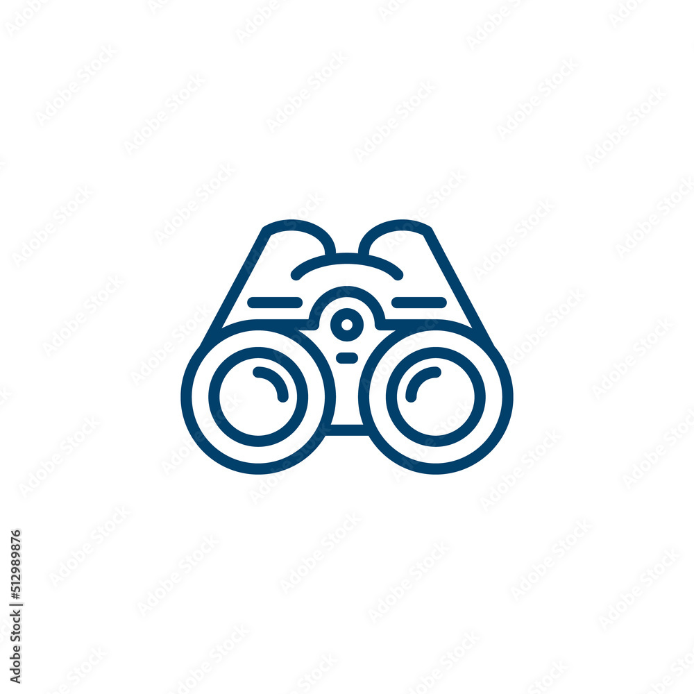 Aufkleber binocular line icon. linear style sign for mobile concept and web design. outline vector icon. symbo