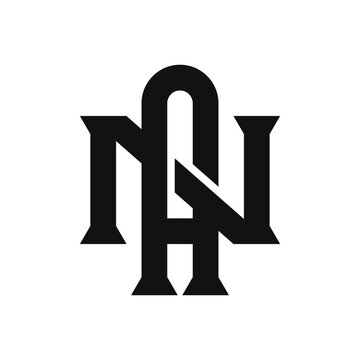 Monogram Initial letter N and A, N A, AN , overlapping interlock monogram logo