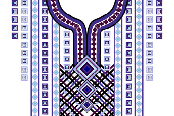 Geometric ethnic oriental tribal pattern traditional .Floral necklace embroidery vector design for fashion background,wallpaper,clothing 