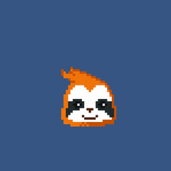 sloth head in pixel art style © Pixeleart