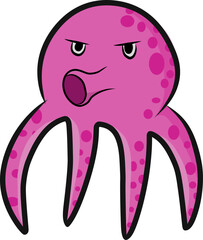 Design illustration of octopus vector