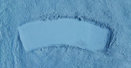 Mask clay powder spa texture for face and body. Selective focus.