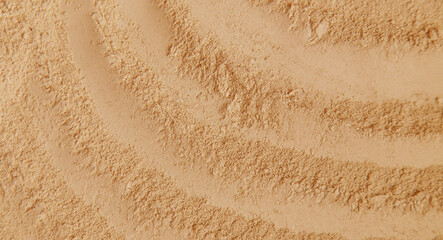 Mask clay powder spa texture for face and body. Selective focus.