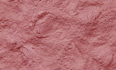 Mask clay powder spa texture for face and body. Selective focus.