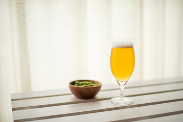 枝豆とビール