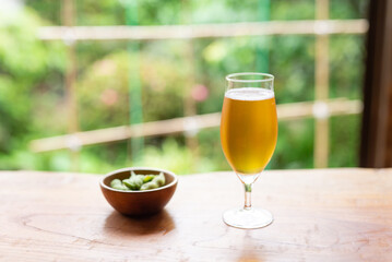 枝豆とビール