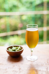 枝豆とビール