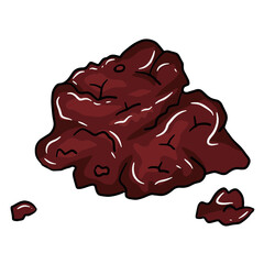 Hand drawn soil isolated on white background