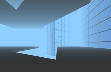Fototapeta na wymiar Abstract 3d architecture background 