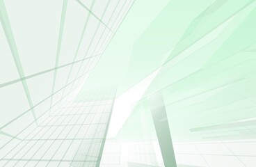 Plakat Abstract architecture 3d background 