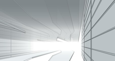 Abstract architecture 3d background	

