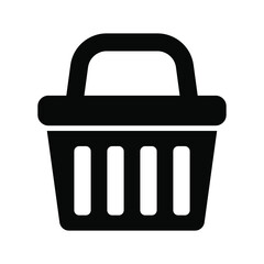 Shopping basket icon - vector illustration
