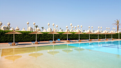 swimming pool in the resort relax travel
