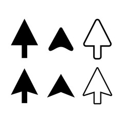 Flat cursor icons set collection symbols vector