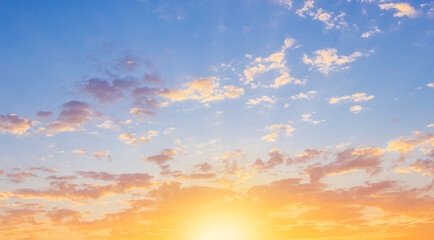 sunset sky with clouds