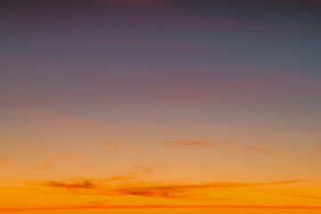 Sky gradient from blue to orange sunset
