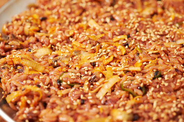 close up of fried rice