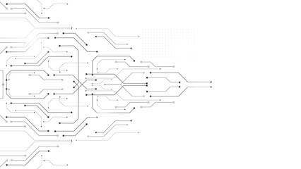 white background pattern design line technology simple with space for your text