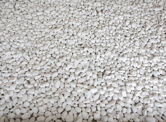 white pebbles laid out as a walkway