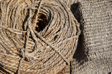 old rope in the countryside