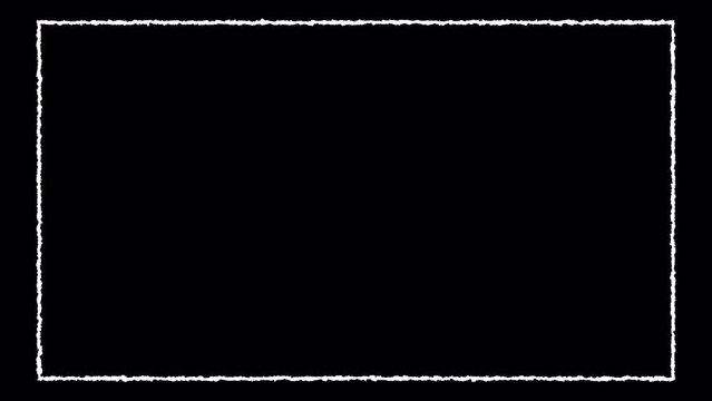 クレヨンみたいな枠線（白）透過