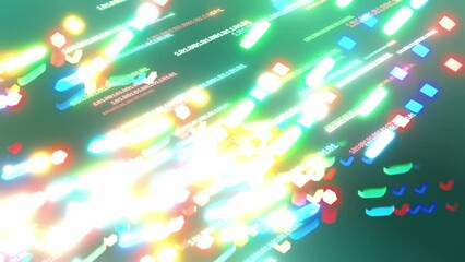 3d render loop high speed internet broadband binary digit bit personal data information transfer flow concept