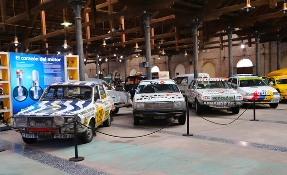 Rally cars, Renault 12, 18, Clio, Megane. Sponsored car. Museum of Industry, C&oacute;rdoba, Argentina. Automobiles. Race cars. 