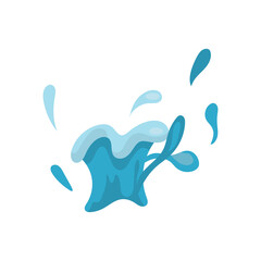 Illustrationof scenic blue raging waves and splashes. 