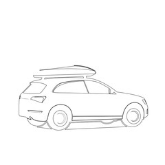 Fototapeta premium car icon logo design outline