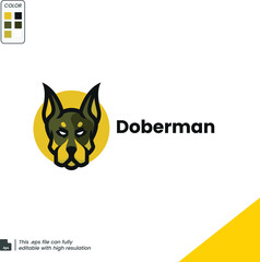 dog vector mascot logo design with modern illustration concept style for badge, emblem and tshirt printing. angry dog illustration with in white back ground