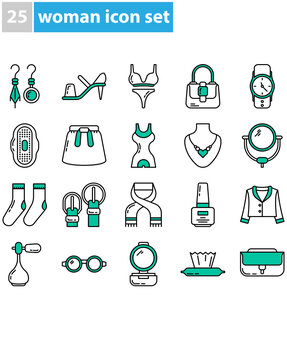 Women's Accessories Icon Set