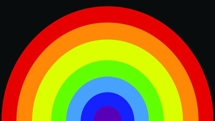 Pride month concept. Abstract rainbow background. LGBT pride colorful spectrum isolated on black background.